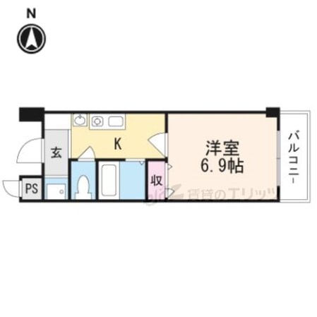パルコート若園の物件間取画像
